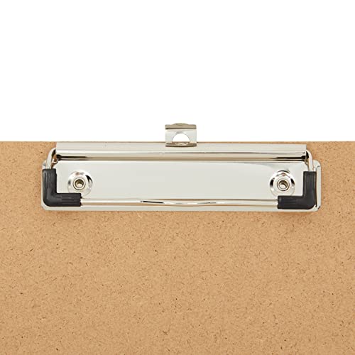 Juvale Clipboard - 11.5 x 17.4 in, Brown MDF, 4-Pack - Wood Clipboard Set with Low-Profile Metal Clip & Retractable Hook - Oversized & Portable for Drafting Board & Sketch Board Use - size: 17.4 x 11.5 Inches