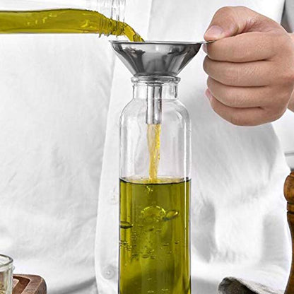 Small Funnels for Filling Bottles Stainless Steel Kitchen Funnels (Short) - size: Short-handled