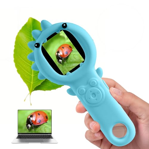 Kids Microscope, 500X Microscope for Kids, Dual Camera - color: Blue