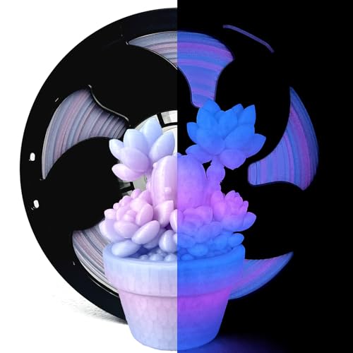 Crystal Pink Glow in Dark Rainbow PLA 1.75mm 1kg Luminous 3D Filament FDM - color: A_pla-17 Glow Dreamy Crystal
