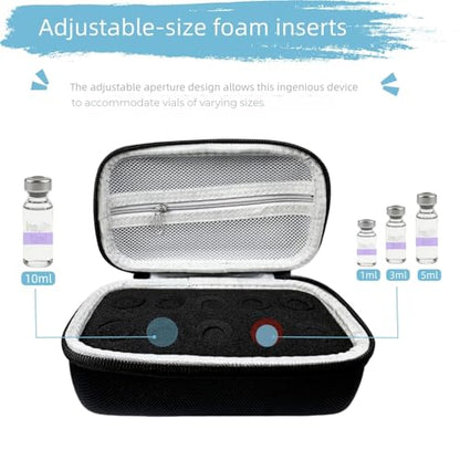 Peptide Case for Fridge,10 Slots Insulin Vial Holder