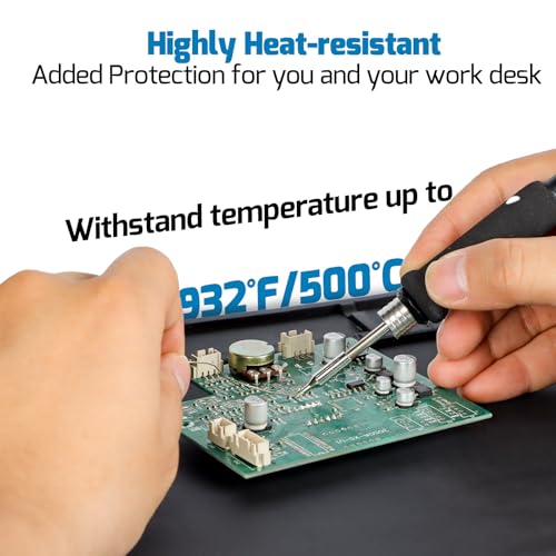 WEP M160 Silicone Soldering Mat 13.7x9.9 inches Heat-resistant with 5 Function Zones, Soldering Mat for, electronics repair, DIY Projects - size: 13.7x9.9 inches