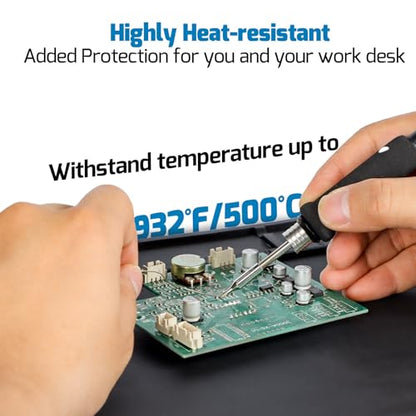 WEP M160 Silicone Soldering Mat 13.7x9.9 inches Heat-resistant with 5 Function Zones, Soldering Mat for, electronics repair, DIY Projects - size: 13.7x9.9 inches