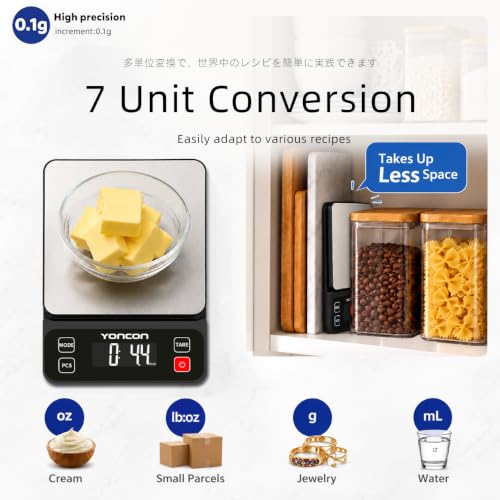 Digital Food Scale for Kitchen & Baking, 11lb/0.1g High Precision