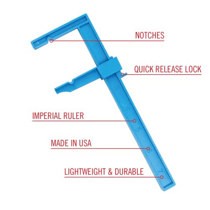 Excel Blades 7-Inch Adjustable Plastic Bar Clamps with Notched Jaws, 4-Pack