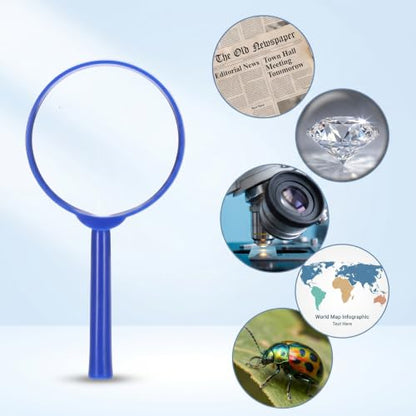 8PCS 3X Kids Magnifying Glass Small Mini Handheld Magnifier