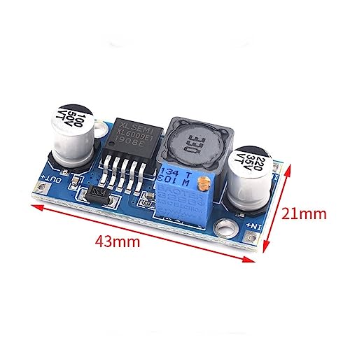 6PCS XL6009 Booster Step Up DC to DC Boost Converter Circuit Board, Input 3V-32V to Output 5V-35V 4A 400KHz Voltage Regulator Adjustable Synchronous DIY Non-Isolated Power Supply Module