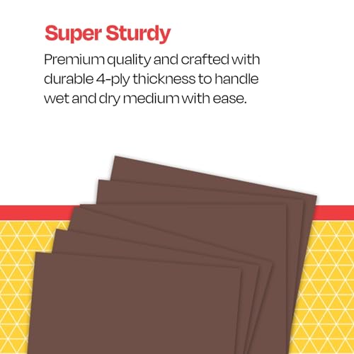 School Smart Railroad Poster Board Paper, 22 x 28 Inches, 4-Ply, Brown, Pack of 25 - color: Brown, size: 4-Ply, Pack of 25