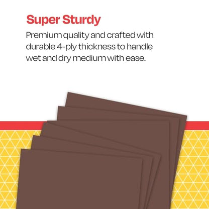 School Smart Railroad Poster Board Paper, 22 x 28 Inches, 4-Ply, Brown, Pack of 25 - color: Brown, size: 4-Ply, Pack of 25