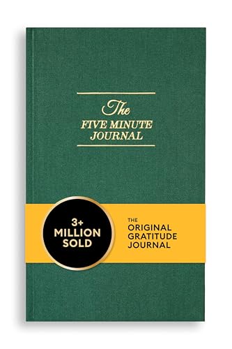 Intelligent Change The Five Minute Journal, Original Daily Gratitude 2025, Reflection Manifestation for Mindfulness, Undated Daily with Gold Foiling, Plastic-Free, Green - color: Earth Green