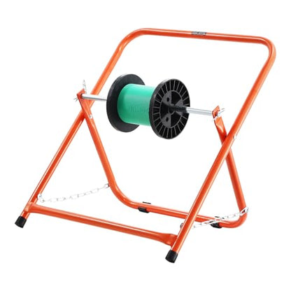 VEVOR Cable Caddy, Heavy Duty Steel Frame, Spool Holder for Electrical Wires, Portable Wire Dispenser for Up to 20 in Diameter Spools, 100 lbs Capacity for Cable Reels, Electrical Industrial Retail - style: Cable Caddy