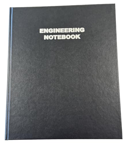 Scientific Notebook Company Engineering Notebook - 2001HC Black Hardcover, 200 Pages, Recycled Paper, Lay-Flat Design