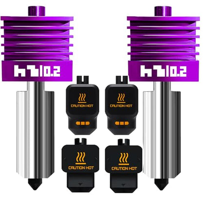 2PK Anti‑Clogging MPVD Hotend 0.2mm for Bambu Lab X2D/P2S/H2D/H2C/H2S/A1/A1mini Nozzle Nano-Coating High Hardness 2800HV for Bambu lab X2D P2S Nozzle Bambu Lab H2S Hotend - color: 2 PK 0.2mm Hotend Kit