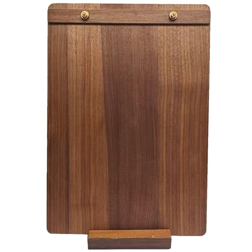 18.11×13.39 in Solid Walnut 2‑in‑1 Menu Clipboard, Vertical Display Sign - size: A3 Vertical Version