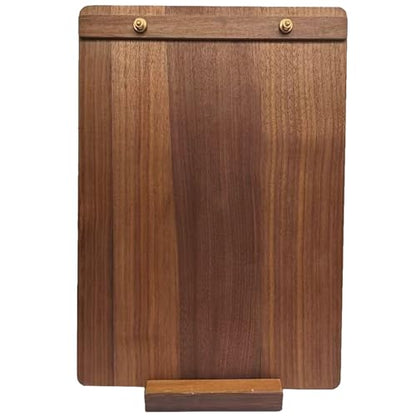 18.11×13.39 in Solid Walnut 2‑in‑1 Menu Clipboard, Vertical Display Sign - size: A3 Vertical Version