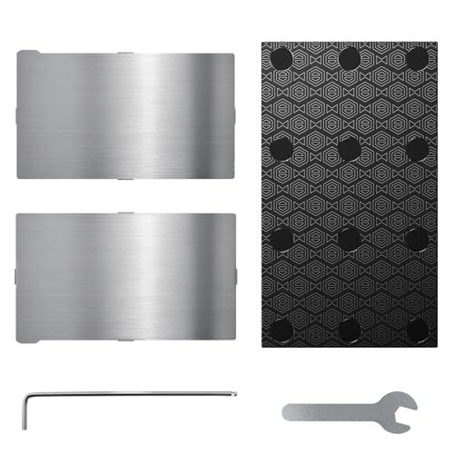 Upgraded Resin 3D Printer Magnetic Printing Platform, 2PCS Flexible Spring Steel Building Plate and 1PCS Steel Base Platform Compatible with ELEGOO Saturn 4 / Saturn 4 Ultra 3D Printer, 224x129mm
