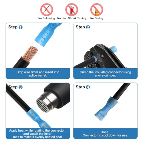 QX&XD 540PCS Heat Shrink Wire Connectors Kit, Wire connectors kit - style: 540pcs