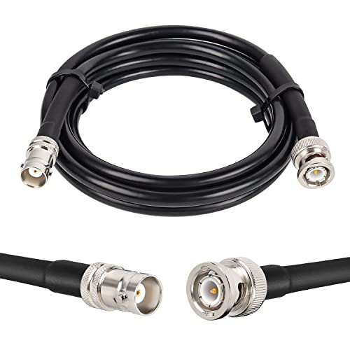 MOOKEERF BNC Male to BNC Female Coaxial Cable 50 ohm RG8X Coax Ultra Low Loss for Antenna, RF Radio, Modem, Oscilloscope, Spectrum, Analyzer, Signal Generator (6FT) - size: 6FT