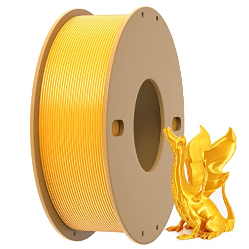PLA+ 3D Printer Filament 1.75mm No Tangle, Neatly Wound Filament Net Weight 250g Spool, PLA Pro Plus, Silk Gold - color: 250g-silk Gold