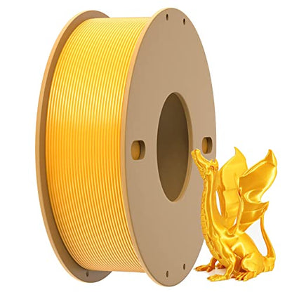 PLA+ 3D Printer Filament 1.75mm No Tangle, Neatly Wound Filament Net Weight 250g Spool, PLA Pro Plus, Silk Gold - color: 250g-silk Gold