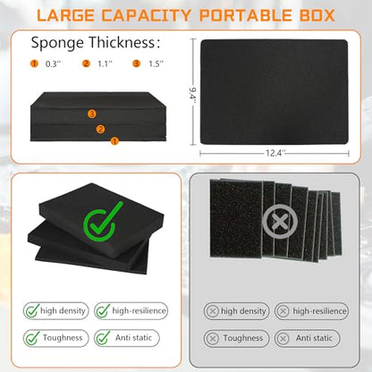 13 Inch Hard Carrying Storage Case - size: Inner：12.5''X 9.5''X 5.1''
