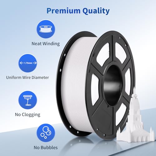 ANYCUBIC 3D Printer Filament Multicolor PLA Bundle 4KG - color: 4*1kg Pla (White & Black & Blue & Yellow)