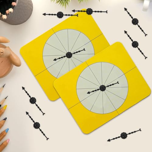 12pcs Arrow Game Spinners, 5.12in Black Plastic Spinner Game Pointer Set for Classroom Board Game Spinners for Party DIY Projects Activities