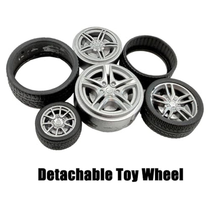 12PCS Toy Wheel RC Car Rubber Tire Wheel with Round Rod Shaft Axles for RC Car Truck Robot Boat Helicopter DIY Model Toy Building Project (2.5x28mm) - style: 2.5x28mm