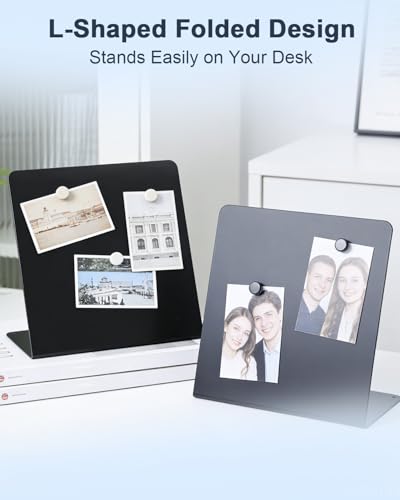 UCEC Magnet Board 2 Pack Metal Magnetic Board L-Shaped Magnet Display Board - color: Black 2 Pcs L Shape