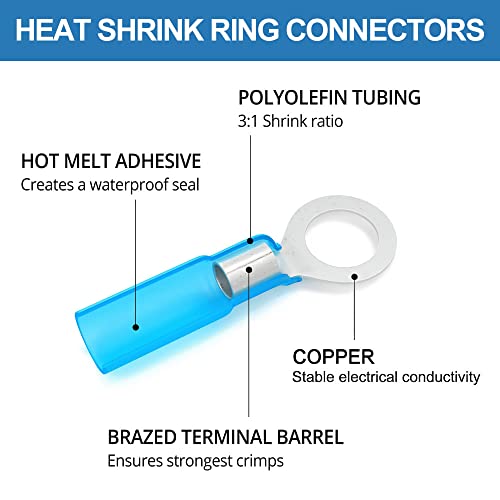 Heat Shrink Wire Terminal Kit, 26-10 AWG, 270PCS - size: Mix 270PCS