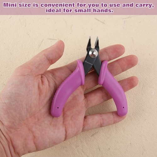 SPEEDWOX 3 Inch Flush Cutters for Jewellery Making Precision Electronics Flush Cutter Diagonal Cutting Pliers Craft Wire Cutters for Crafting Micro Cutter Soft Wire Cutters for Jewellery Wires - size: 3"
