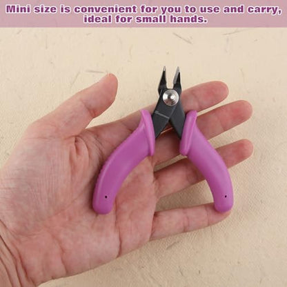 SPEEDWOX 3 Inch Flush Cutters for Jewellery Making Precision Electronics Flush Cutter Diagonal Cutting Pliers Craft Wire Cutters for Crafting Micro Cutter Soft Wire Cutters for Jewellery Wires - size: 3"