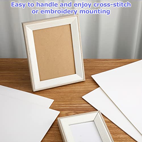 Ctosree 5 Pcs Self Stick Mounting Board 5 x 7 Inch, Acid-Free DIY Craft & Embroidery Backing Board for Cross Stitch, Photos, Posters, Easy to Use