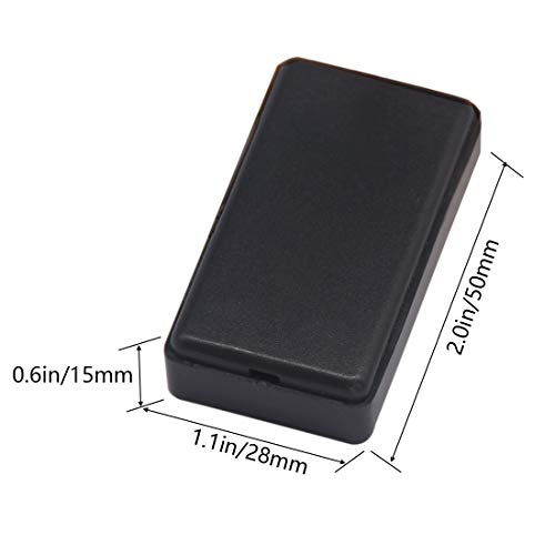 Zulkit 12Pcs Project Boxes ABS Plastic Electrical Project Case Power Junction Box Black 1.97 x 1.10 x 0.59 inch (50 x 28 x 15 mm) - color: 12 PCS, size: 1.97" x 1.10" x 0.59"