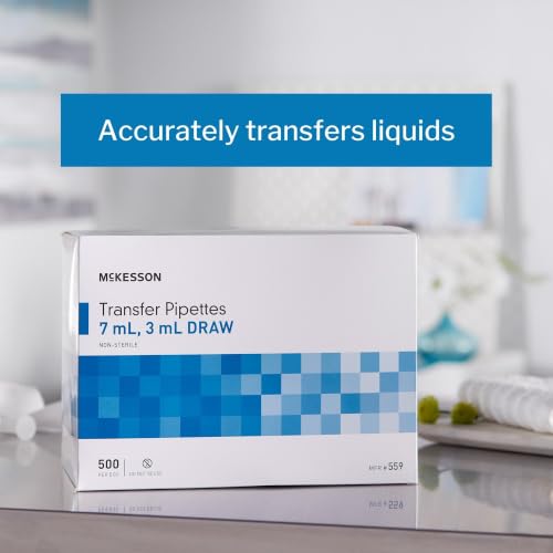 McKesson Transfer Pipette, Non-Sterile, 7 mL, 0.5 mL, 3 mL, 10 pk