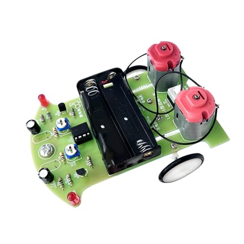 D2-5 Smart Tracking Car Kit, DIY Line Follower Robot Soldering Project, Automatic Trajectory Car STEM Practice Kit for Beginners Teens Students