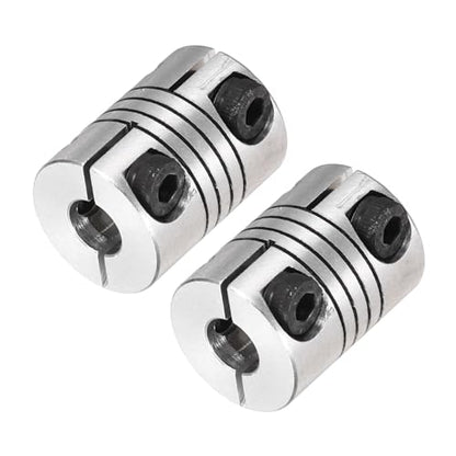 MECCANIXITY 2 Pcs 3.17 to 6mm Flexible Shaft Coupling 20mm L 15mm Dia - size: 3.17 to 6mm