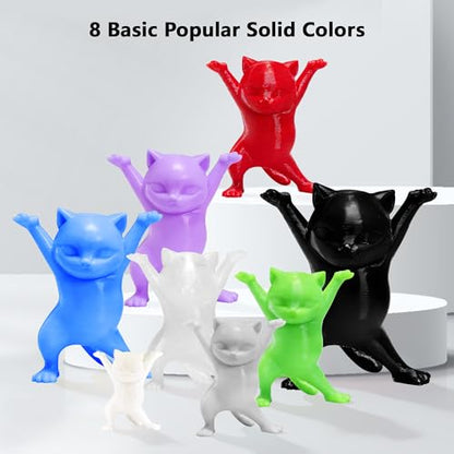 1.75mm 8 Spools Basic Colors PLA 3D Printer Filament Bundle, White/Black/Clear/Light Grey/Blue/Red/Green/Purple, Each Spool 0.25kg, Total 2kg PLA 3D Printing Material, 250g x 8 Spools - color: 8 Colors Bundle: White/Black/Clear/Light Grey/Blue/Red/Green/P
