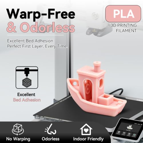 Kingroon PLA 3D Printer Filament, Dimensional Accuracy +/- 0.02 mm, 1 kg Spool(2.2lbs), 1.75 mm,Pink - color: 1kg Pink