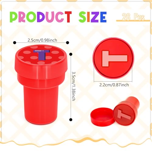 Cinrobiye 24 Pcs Alphabet Stampers Party Favor Set, Cute ABC Letter Stamps for Kids Early Learning, Classroom Rewards, Educational Phonics Toys, Goody Bag Fillers, Preschool Learning Supplies - color: Alphabet2