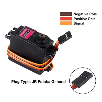 2pcs MG996R Servo Motor Control 180 Angle Metal Gear Servo Digital High Speed Torque Servo Motor for Smart Car Robot Boat RC Helicopter - size: MG996
