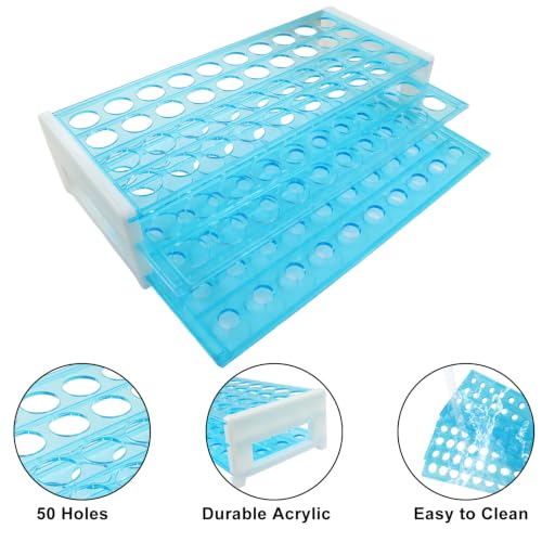 40-Hole Plastic Test Tube Rack, 18mm Holes