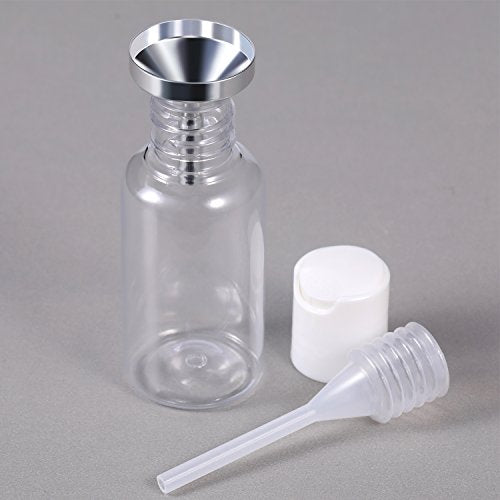 TecUnite 10 Pack Small Metal Funnels with 2 Pack Pipette, Silver and Gold