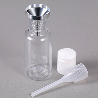 TecUnite 10 Pack Small Metal Funnels with 2 Pack Pipette, Silver and Gold