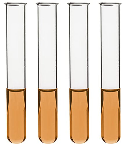 EISCO 48PK Test Tubes, 7ml - Borosilicate 3.3 Glass - 1mm Thick Walls, Beaded Rim - Superior Heat & Chemical Durability - 3" Tall, 0.5" Diameter