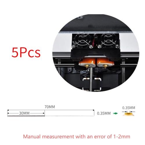 BORDSTRACT 3D Printer Nozzle Tool, Cleaning and Maintenance Kit, 5pcs 0.35mm Cleaning Needles for 0.35mm Nozzles, Quick and Easy Cleaning Material - size: 0.35