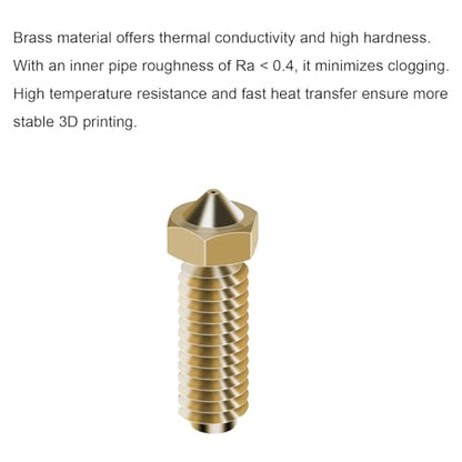 12Pcs 3D Printer Kobra 3/Kobra S1 Nozzle 0.4mm Compatible with Anycubic Kobra 3, Kobra 3 Combo, Kobra S1, Kobra S1 Combo Brass Nozzle, - style: 12Pcs Kobra 3 Nozzle 0.4mm