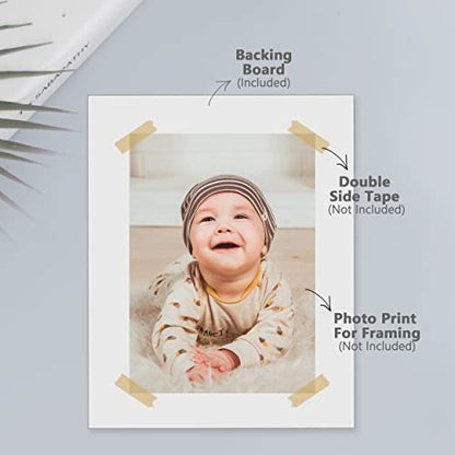 Somime 10 Pack Backing Boards, 11x14 Acid-Free Uncut White Mat Boards - size: 11X14