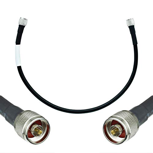 Bolton400 Coaxial Cable 2ft Black, N Male to N Male - LMR®400 Equivalent - size: 2ft Black N-Male to N-Male