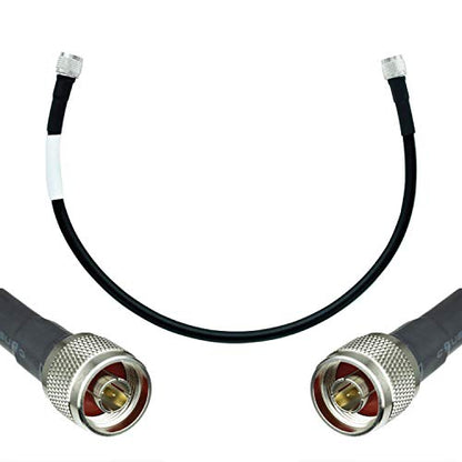 Bolton400 Coaxial Cable 2ft Black, N Male to N Male - LMR®400 Equivalent - size: 2ft Black N-Male to N-Male